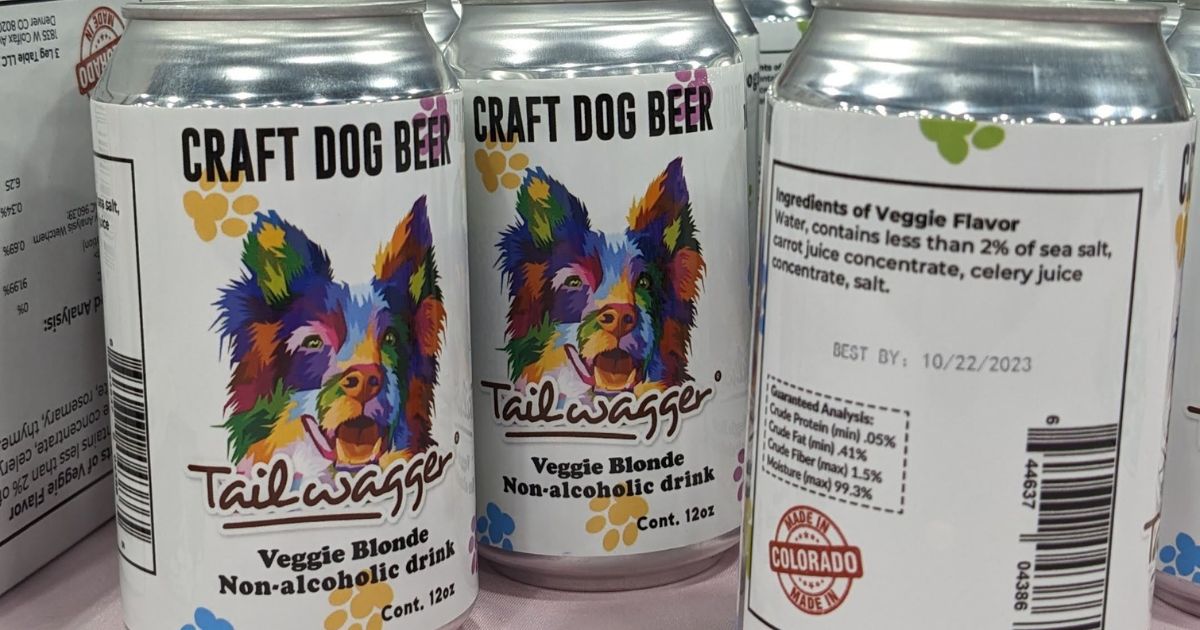 multiple cans of Tailwagger Craft Dog Beer | 12 Coolest Pet-Friendly Outdoor Travel Products We Found at SuperZoo